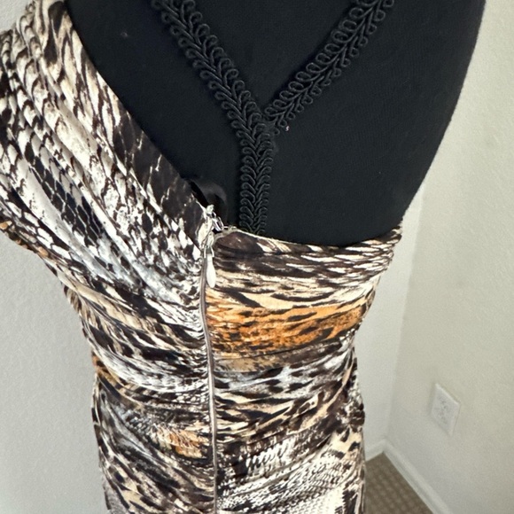 Mary L Couture Halter Dress Animal Print High-lo Size 6 - Picture 3 of 9